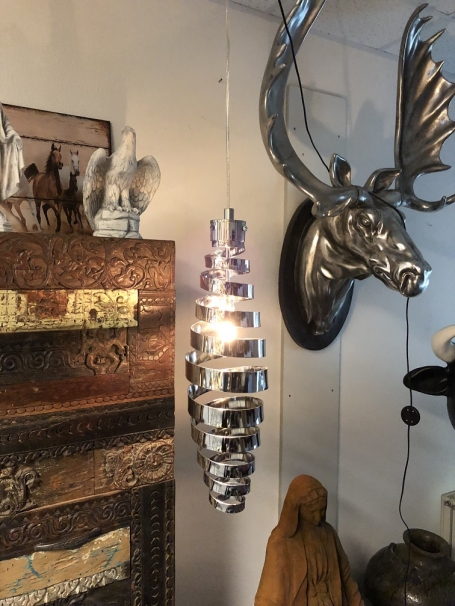 Hanglamp XL chrome-nikkel, super mooi en apart!!