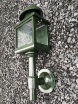 Buiten verlichting voor bij de voordeur, Koetsenlamp, Groen!!