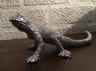 Linguan gecko electro silver painted, beautiful!!