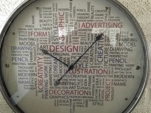 Large sturdy design-trendy metal wall clock.