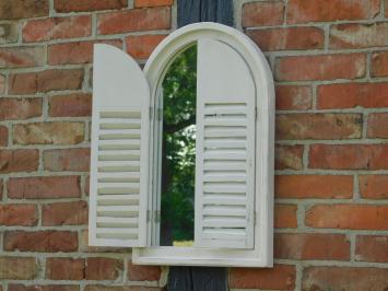 Mirror with wooden frame and doors - Indian style