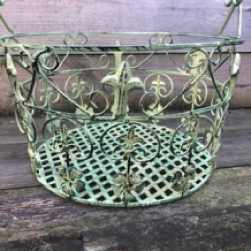 Flower basket French Lily L - green