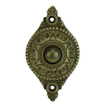 Decorative Pressure Bell - Patinated Brass - Doorbell