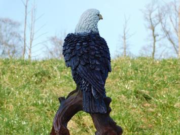 Eagle on Tree Trunk - 37 cm - Polystone