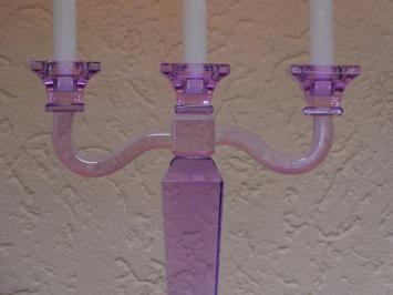 Candlestick - Lilac - 35 cm - Glass