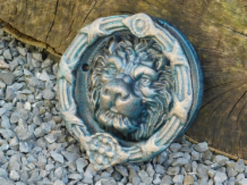 Door knocker Lion's head large, cast iron brass look, beautiful design!!!