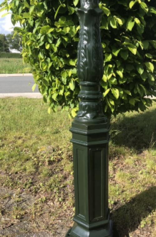 Outdoor lamp, lantern Amsterdam with ceramic fitting and glass, cast aluminum, 320 cm.