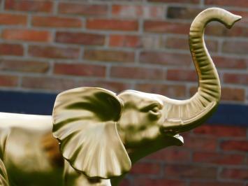 Beeld Olifant - Keramiek - Mat Goud