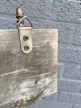 coat rack with 5 double hooks in antique iron.