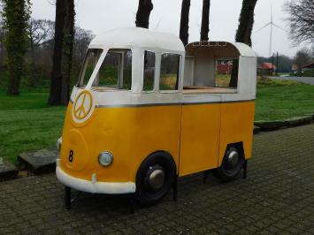 Foodtruck antiek, busje als bar, metaal en hout, exclusief!