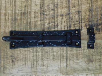 Sliding lock 17.5 cm - wrought iron - black - latch