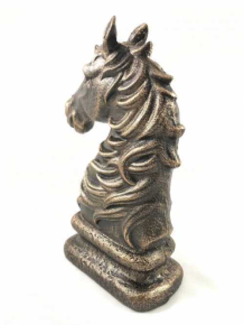 Beautiful statue of a horse, bronze look, made of cast iron