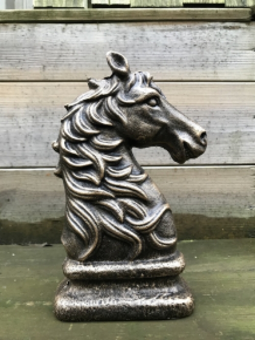 Beautiful statue of a horse, bronze look, made of cast iron