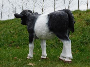 Statue Calf - 105 cm - Black and white - Polystone