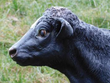 Statue Calf - 105 cm - Black and white - Polystone