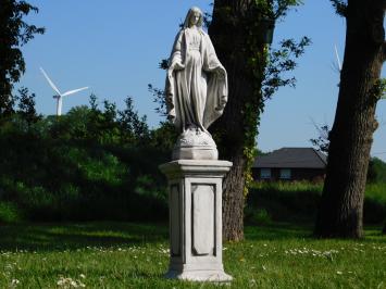 Statue of Mary on pedestal - 125 cm - Stone