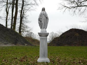 Statue of Mary on pedestal - 132 cm - Stone