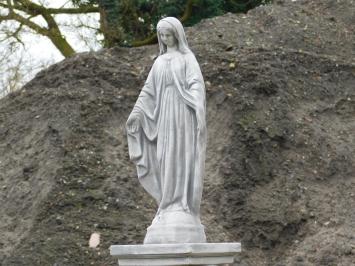 Statue of Mary on pedestal - 132 cm - Stone