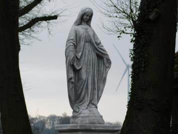 Statue of Mary on pedestal - 132 cm - Stone