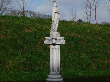 Statue of Mary on pedestal - 129 cm - Stone