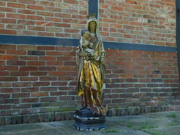 Statue Mother Mary / Mother Mary with Jesus XL - 130 cm - Old Polystone