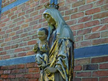 Statue Mutter Maria mit Jesus XL - 130 cm - Alt Polystone