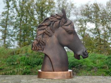 Statue horse's head - alu - copper-look base> Last one!