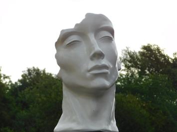 Stylish Statue 'The Face' - Polystone - Height 51 cm - White