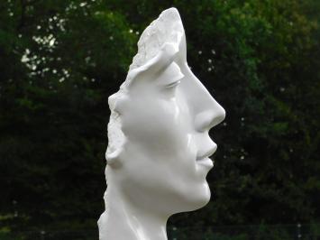 Stylish Statue 'The Face' - Polystone - Height 51 cm - White