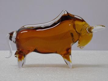 Glass Bull Statue - 30 cm Wide - Bull Statue