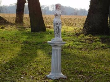 Statue Woman on Pedestal - 143 cm - Stone