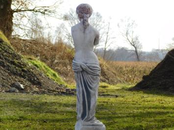 Beeld Vrouw op Sokkel - 143 cm - Steen