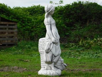 Statue Kind mit Wasserlauf - 60 cm - Stein