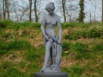 Statue Half Naked Woman on Pedestal - 125 cm - Stone