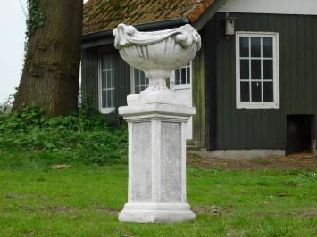 Flower pot on pedestal - 85 cm - Stone