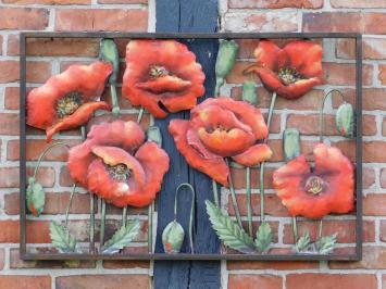 Wall ornament Flowers in 3D - Metal - 90x60 cm