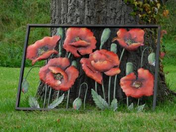 Wandornament Bloemen in 3D - Metaal - 90x60 cm