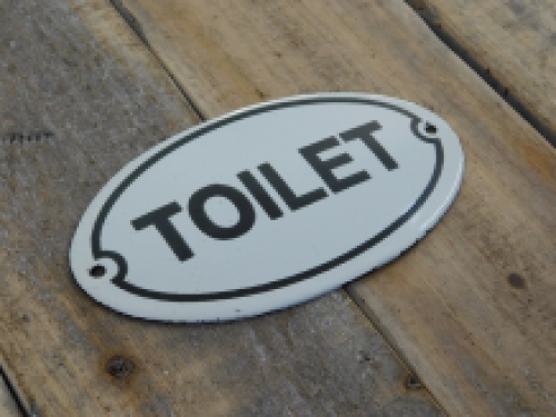 Bordje emaille ''Toilet'' voor de deur