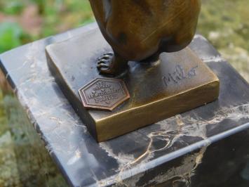 Bronzestatue - Olympischer Mann - mit Marmorsockel