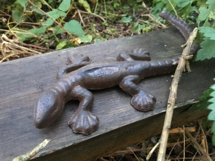 Niedlicher Salamander aus Gusseisen