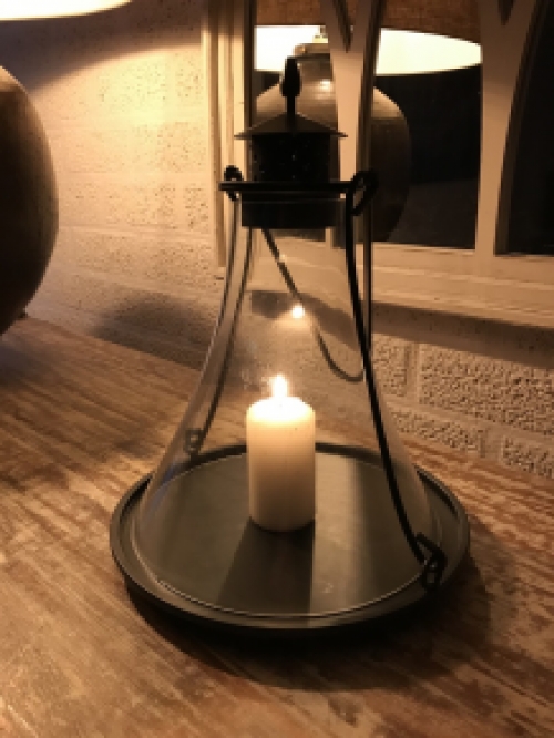 Classic Candle Holder - made of Glass and Metal