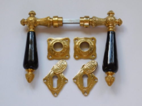 Set of door furniture for room doors - polished brass - BB