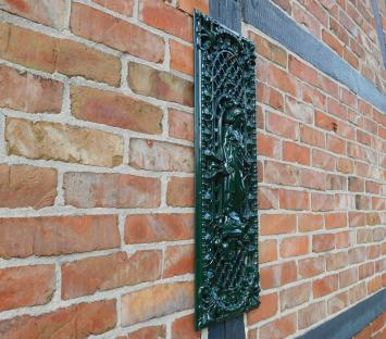 Door grille with Woman - Alu - Green - Grille