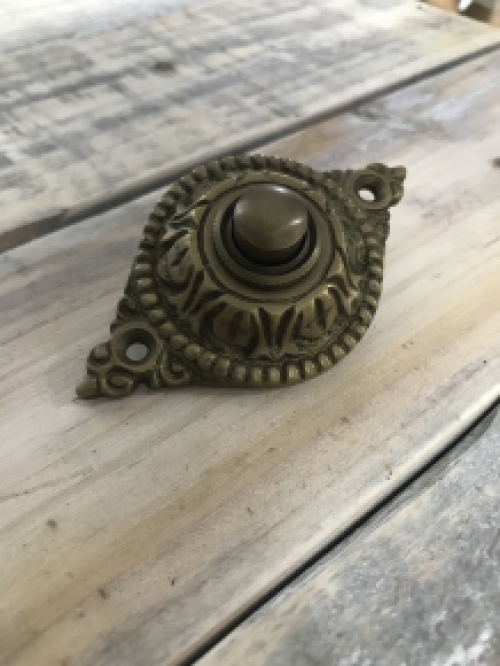 Decorative Pressure Bell - Patinated Brass - Doorbell