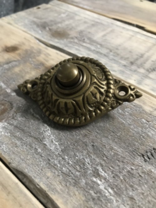 Decorative Pressure Bell - Patinated Brass - Doorbell