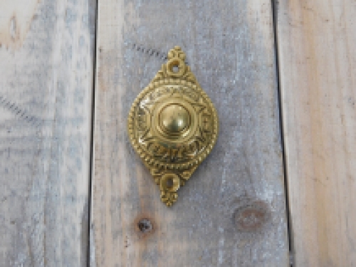 Ornate doorbell - polished brass - classic