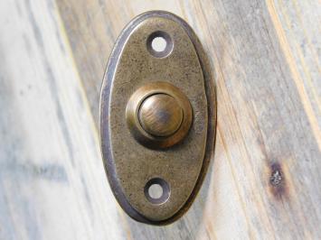 Doorbell Oval - Antique Brass - Bell push button