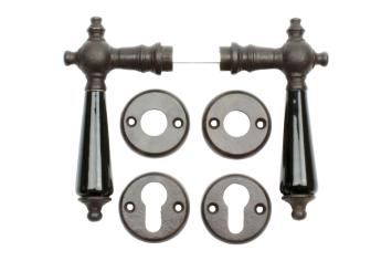 Antique iron door set, house door hardware, retro style