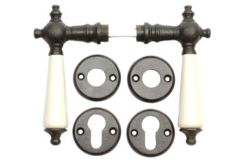 Antique iron door set, house door hardware, retro style