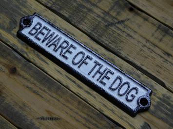 Door sign - Beware of the Dog - Cast iron